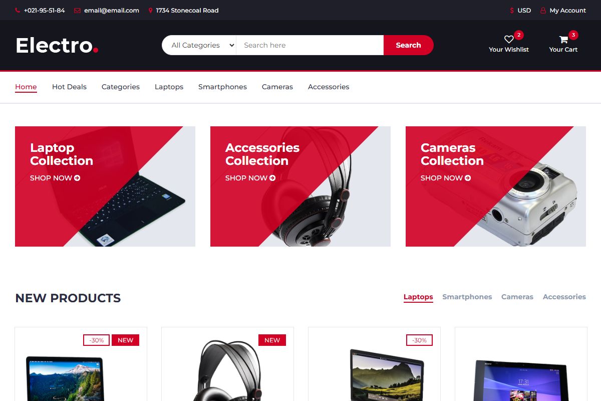Electro Html Ecommerce Template 652