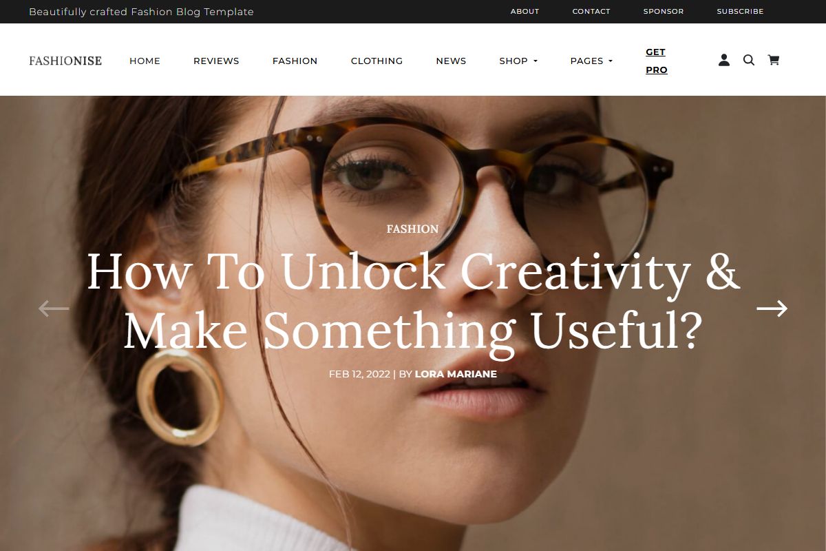 Fashionista Fashion Blog Bootstrap