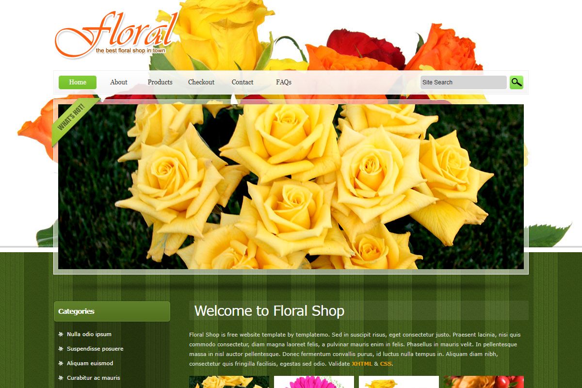 Floral Html Css Template