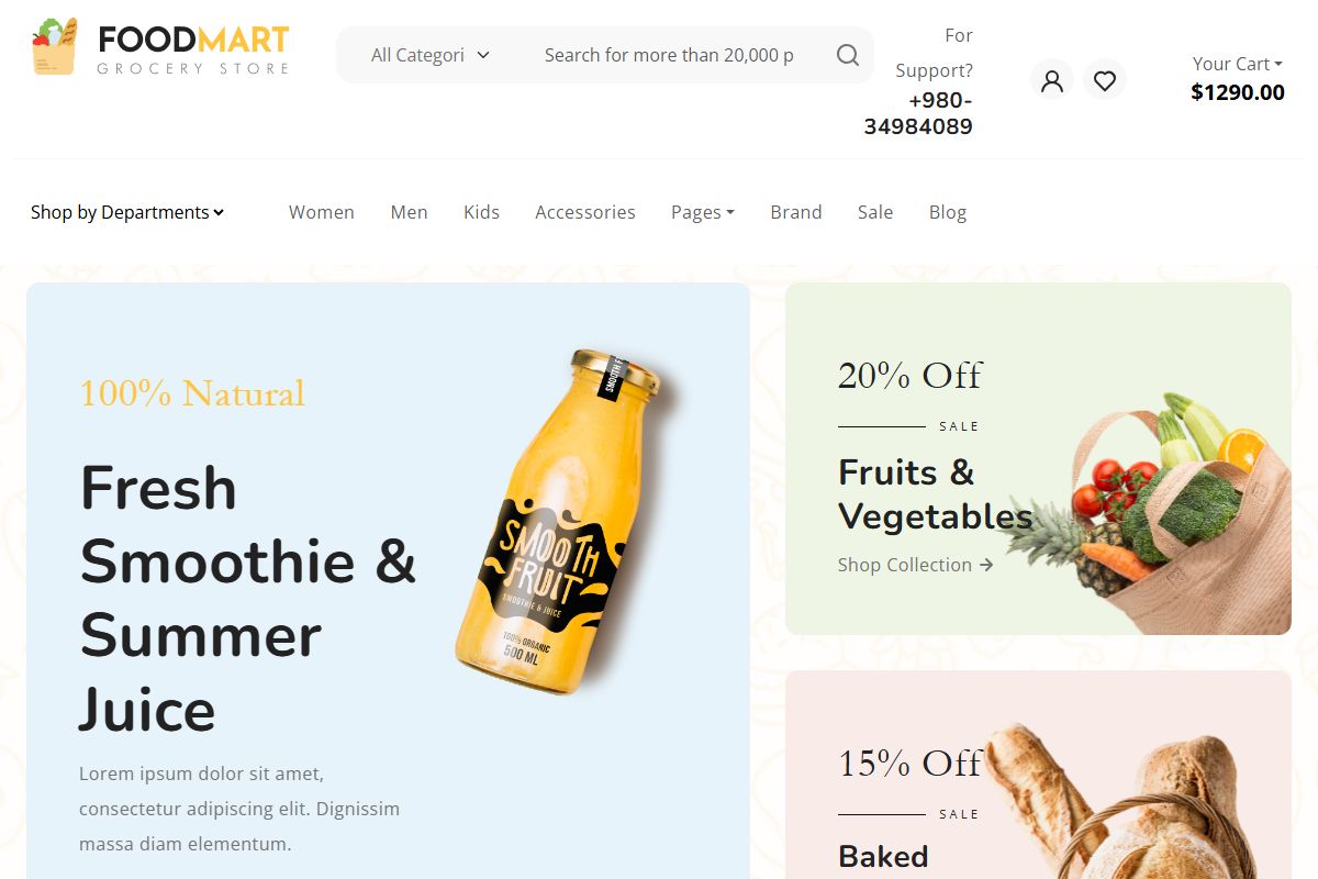 Foodmart Free Ecommerce Grocery