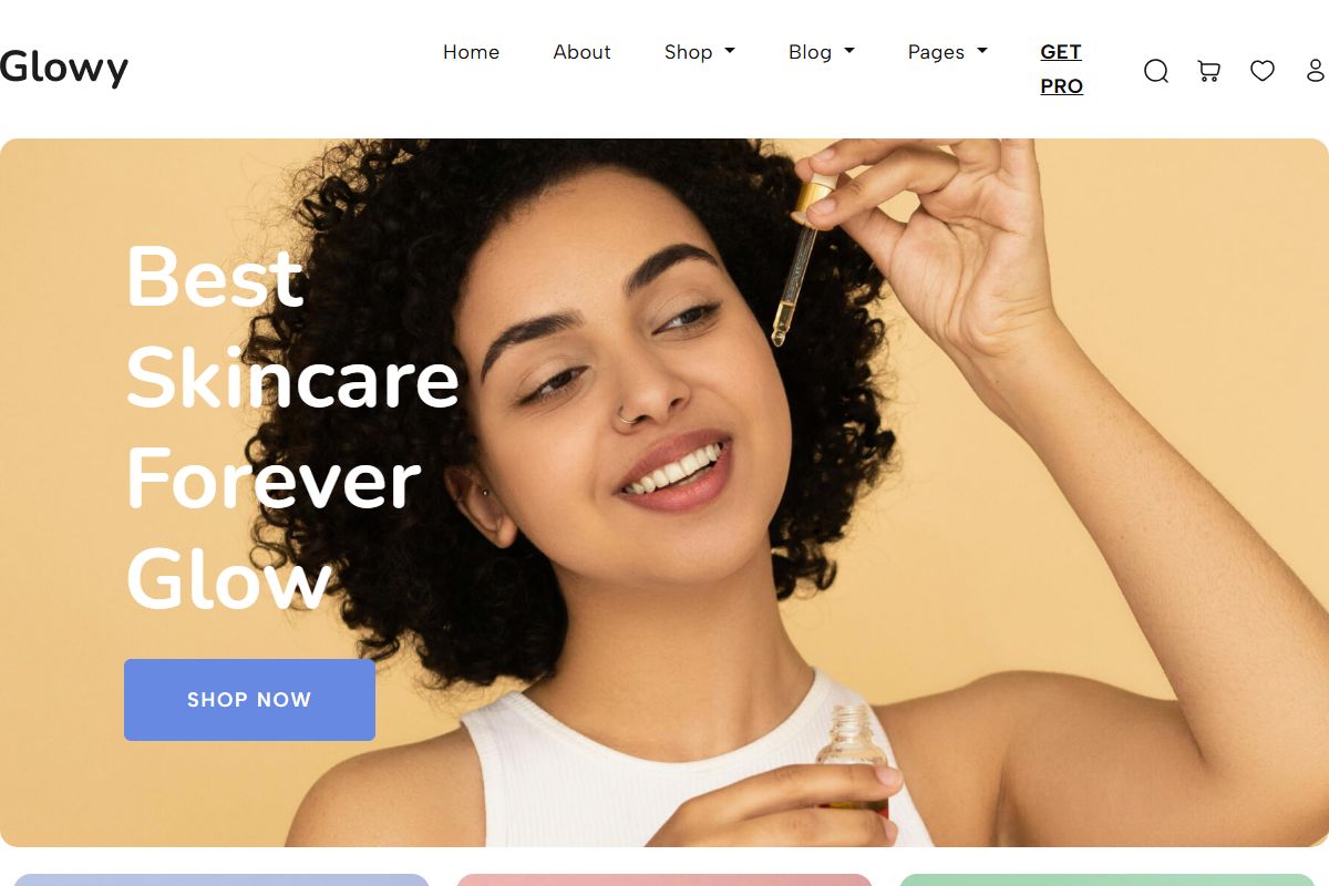 Glowy Skincare Products Ecommerce