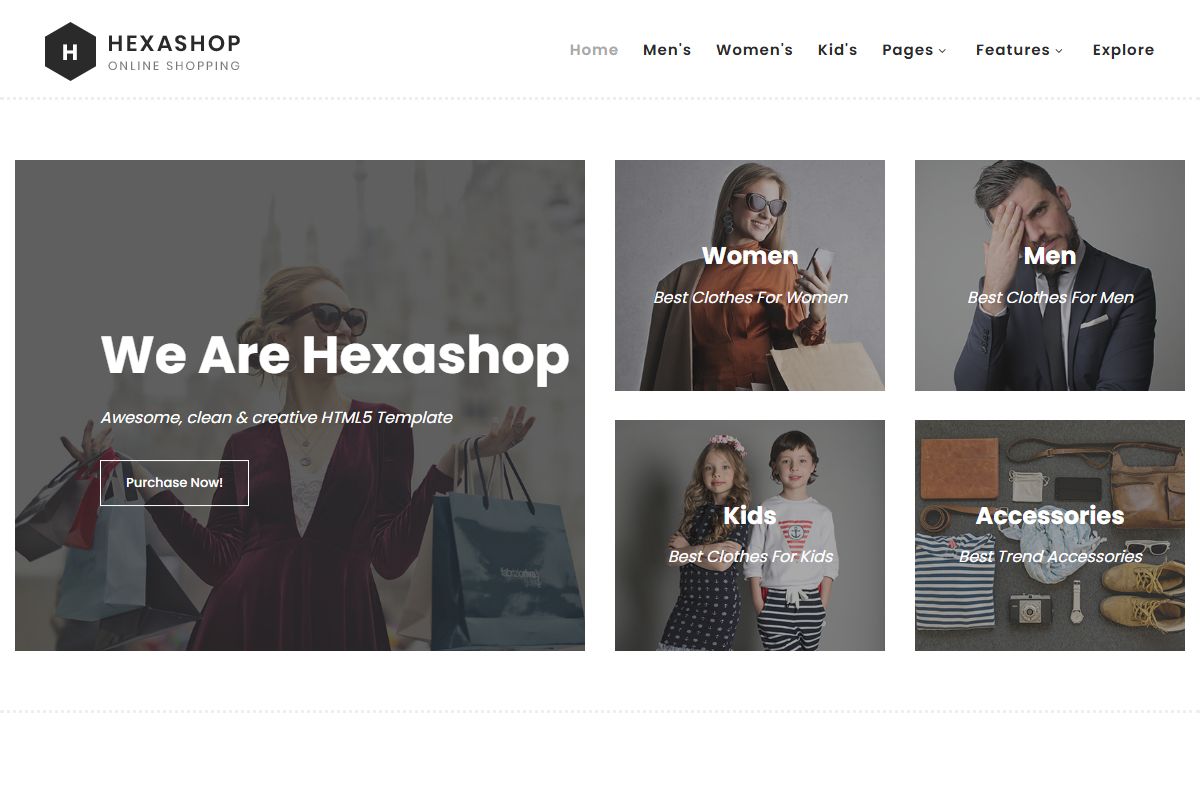 Hexashop Ecommerce Html Css