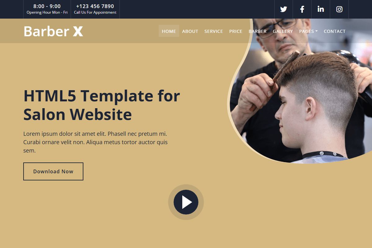 Html5 Template For Salon