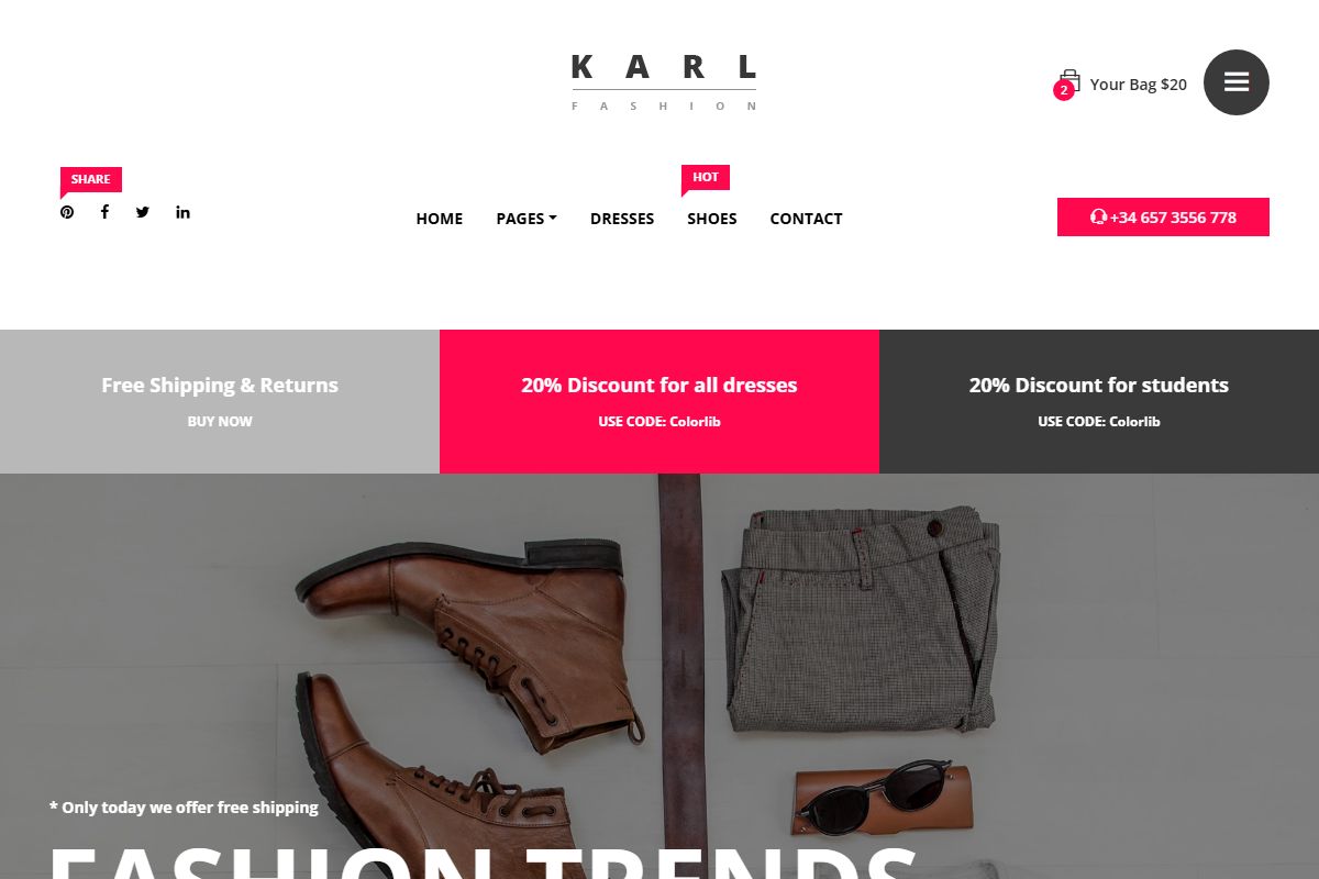 Karl Fashion Ecommerce Template