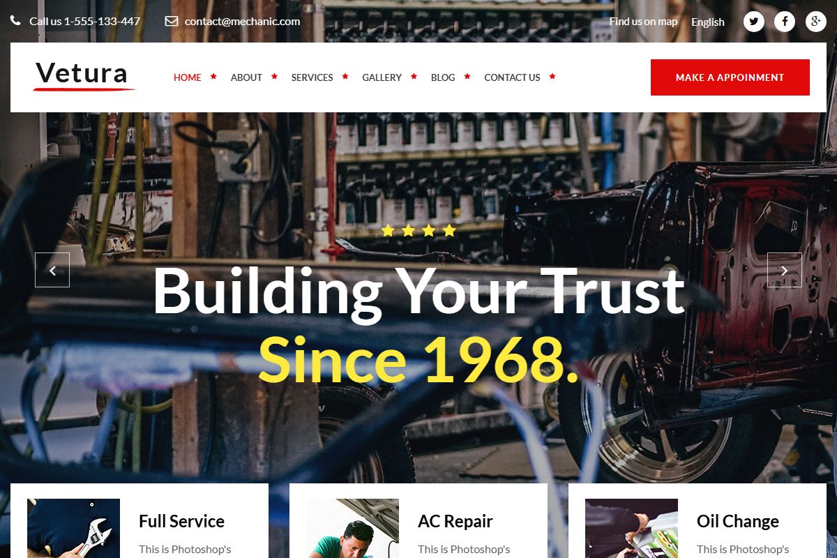 Mechanics Html Template Homepage