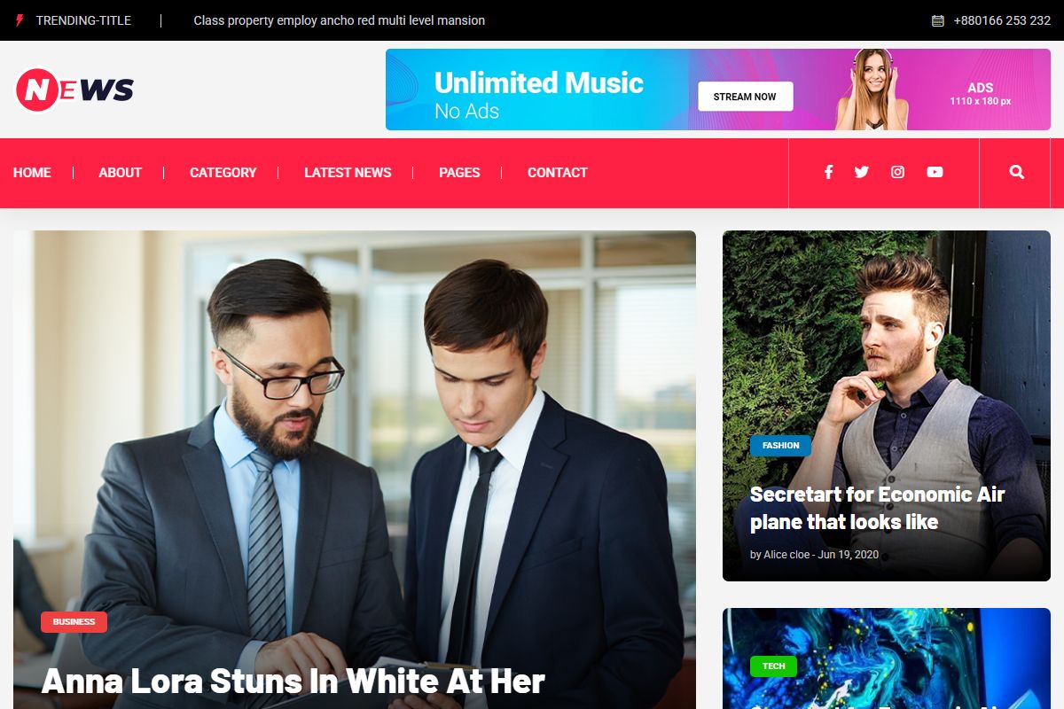 News Html5 Template