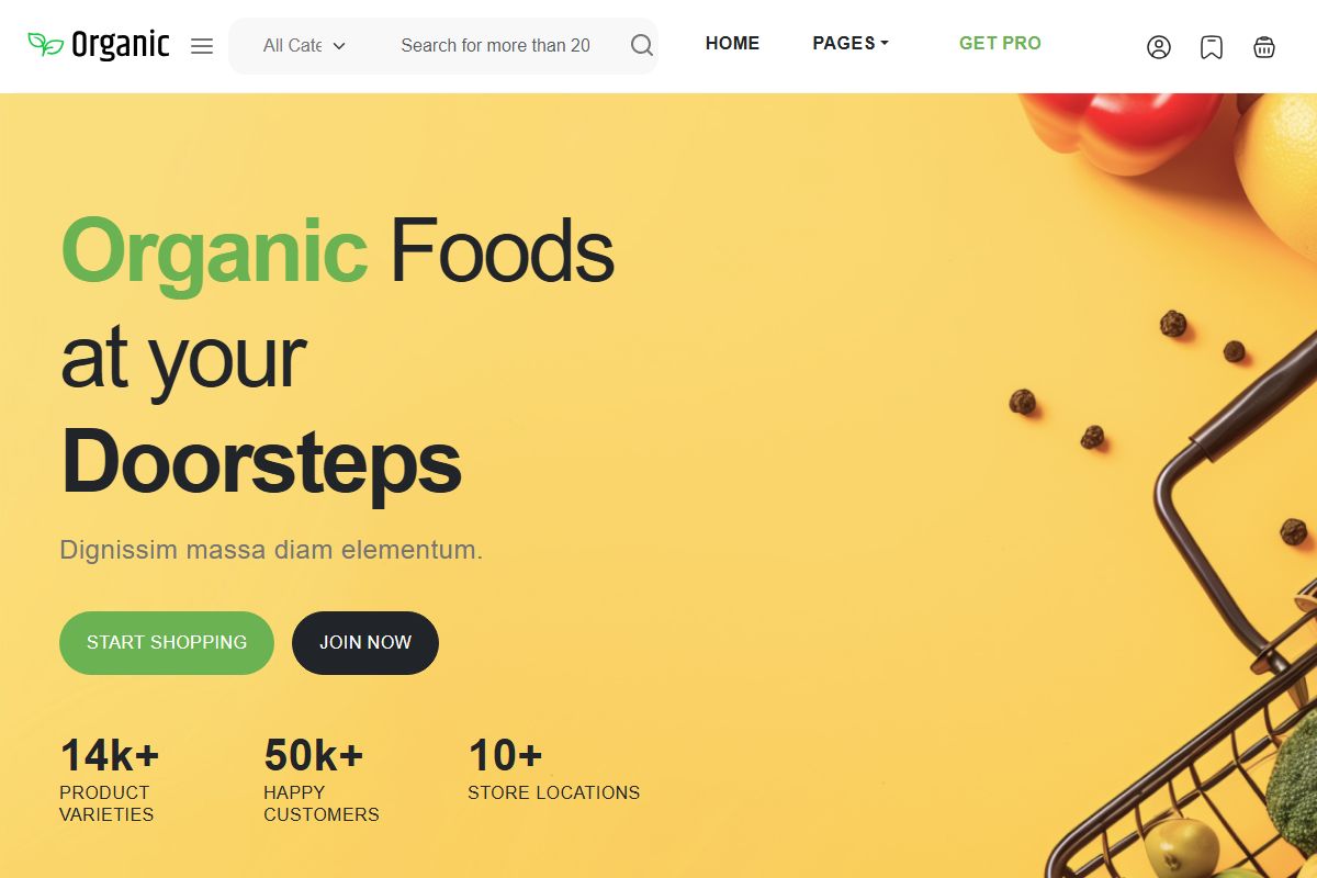 Organic Grocery Store Html