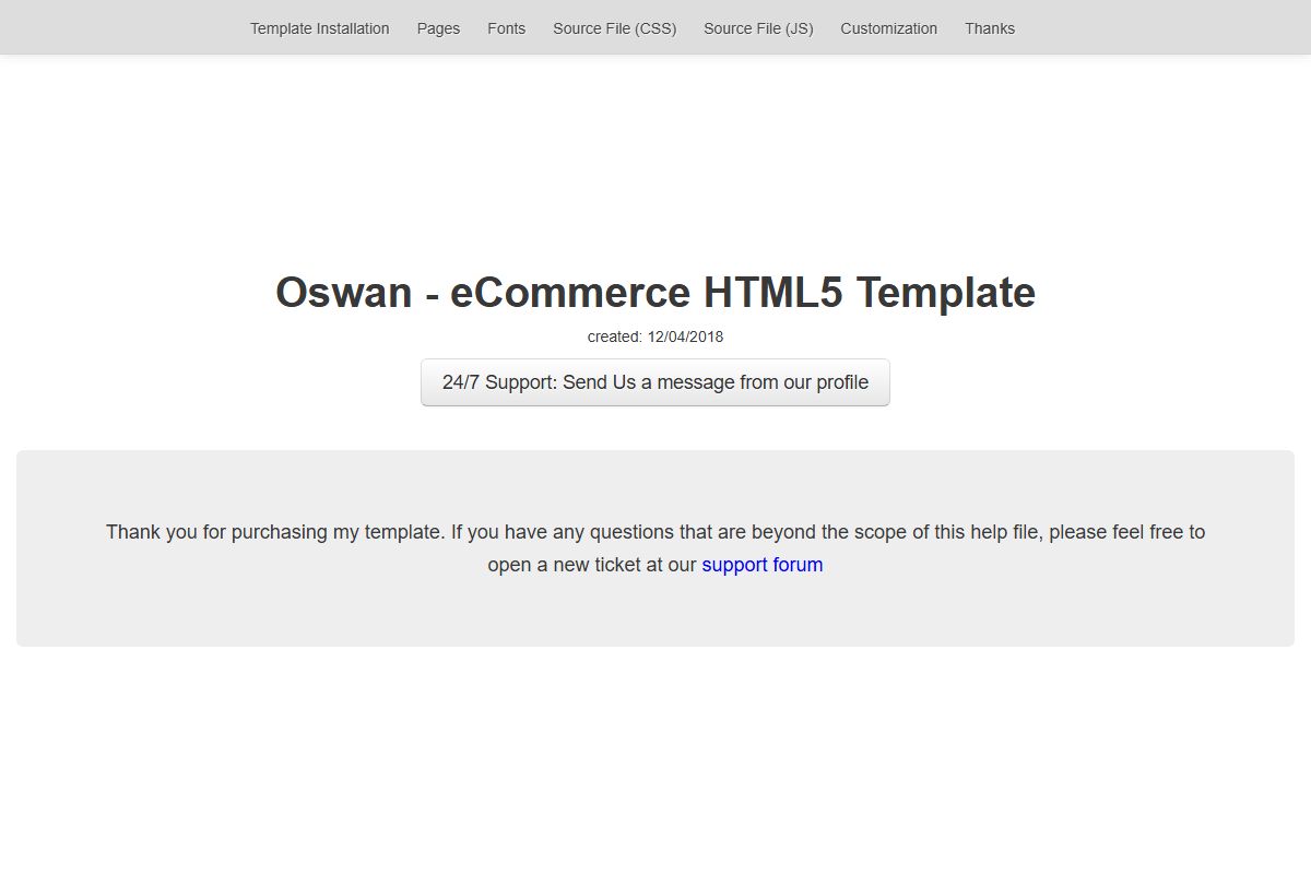 Oswan Ecommerce Html5 Template