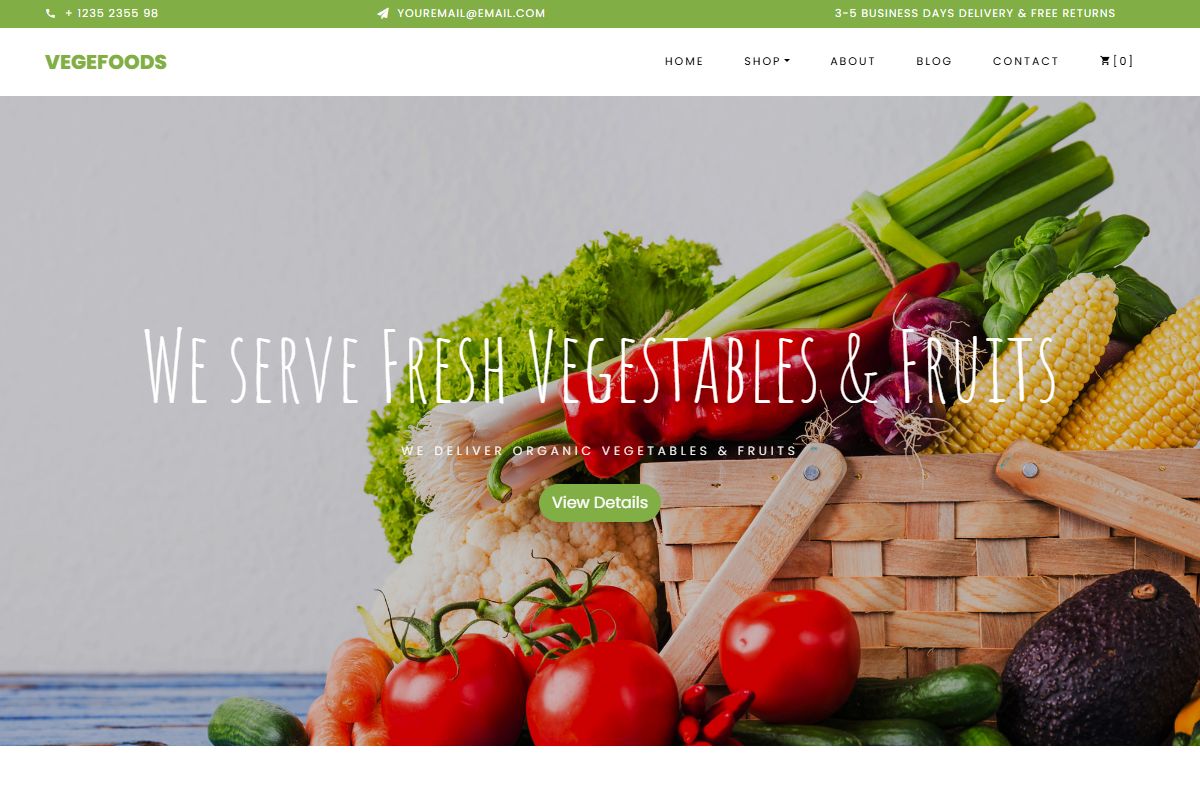 We Serve Fresh Vegestables