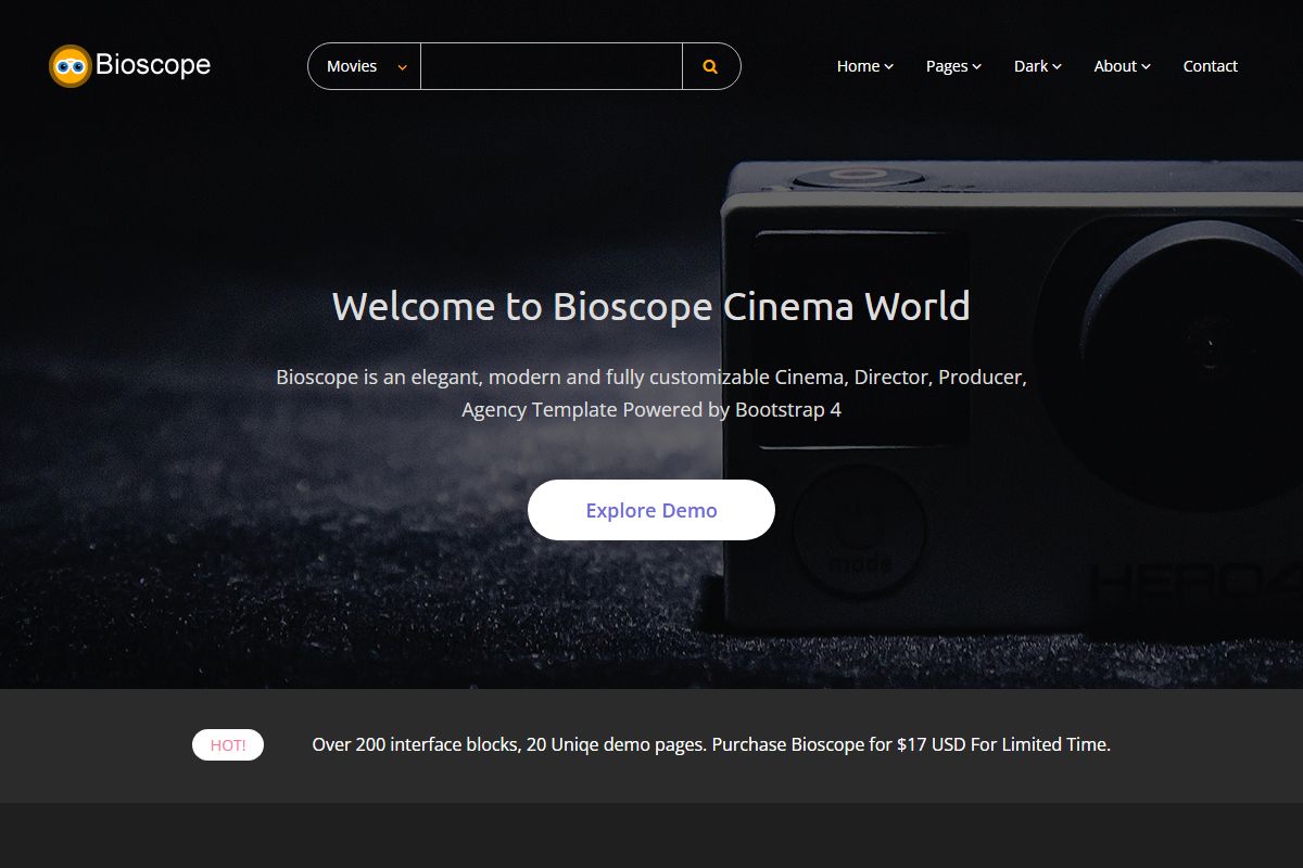 Bioscope Moviefilmcinematvagency Html Template