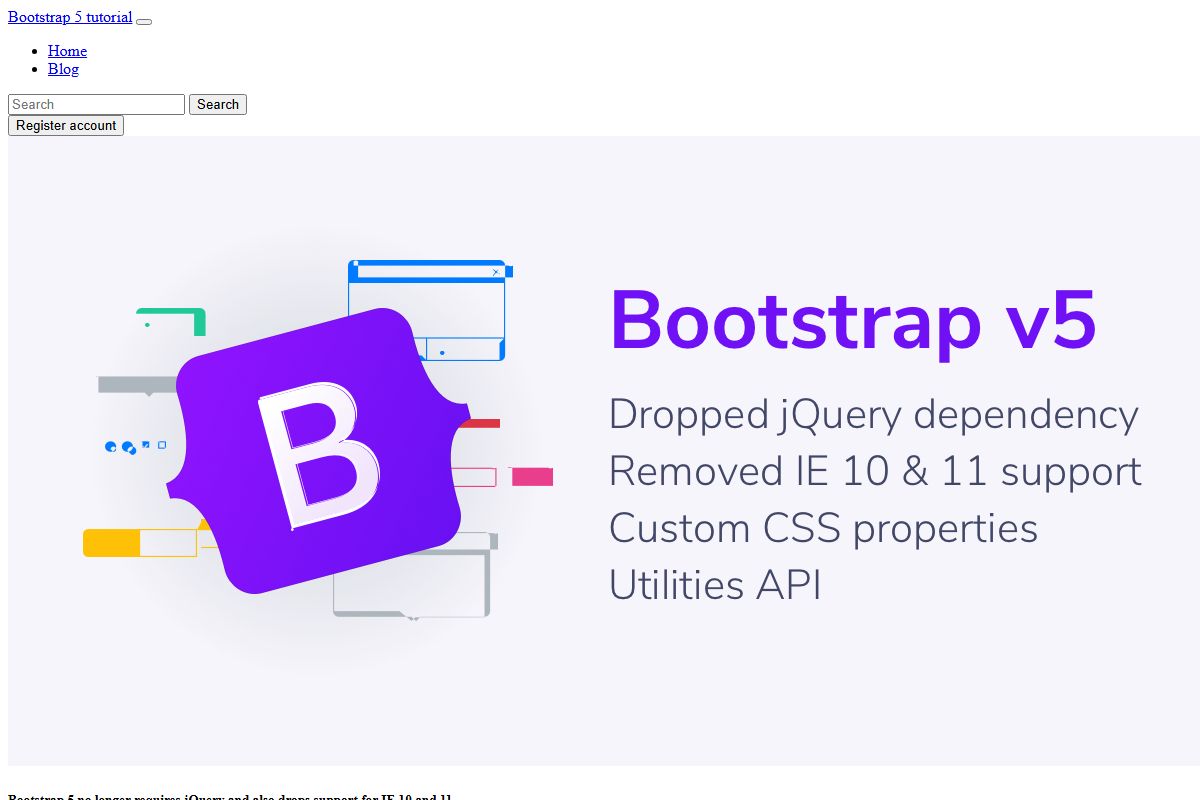 Bootstrap 5 Tutorial By