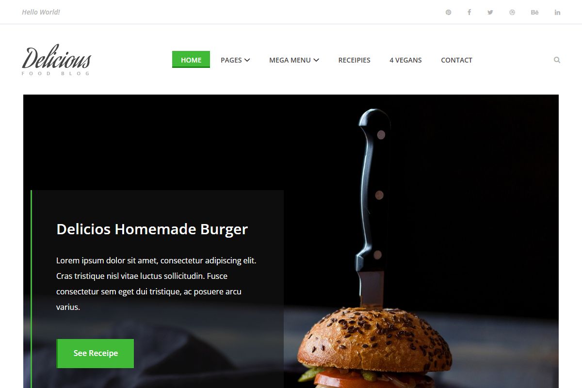 Delicious Food Blog Template