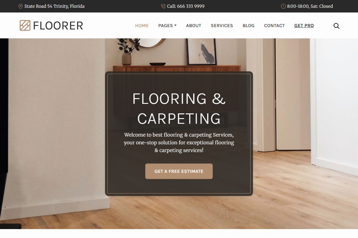 Floorer Free Website Template