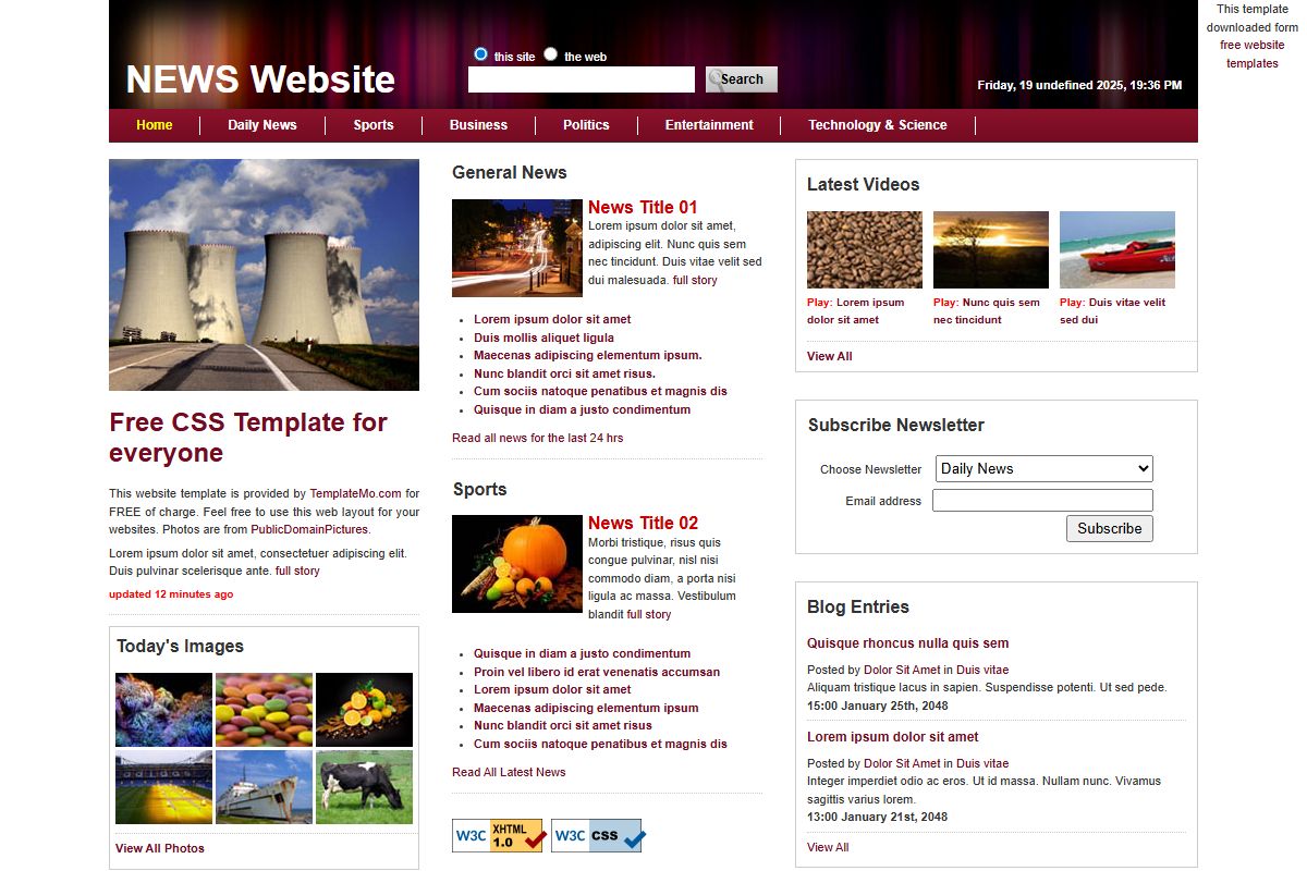 Free Css Template For Everyone