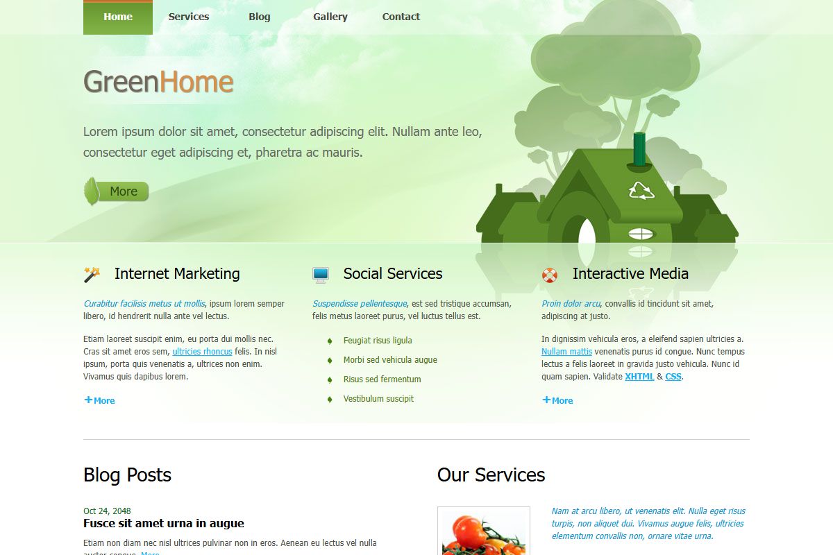 Green Home Template
