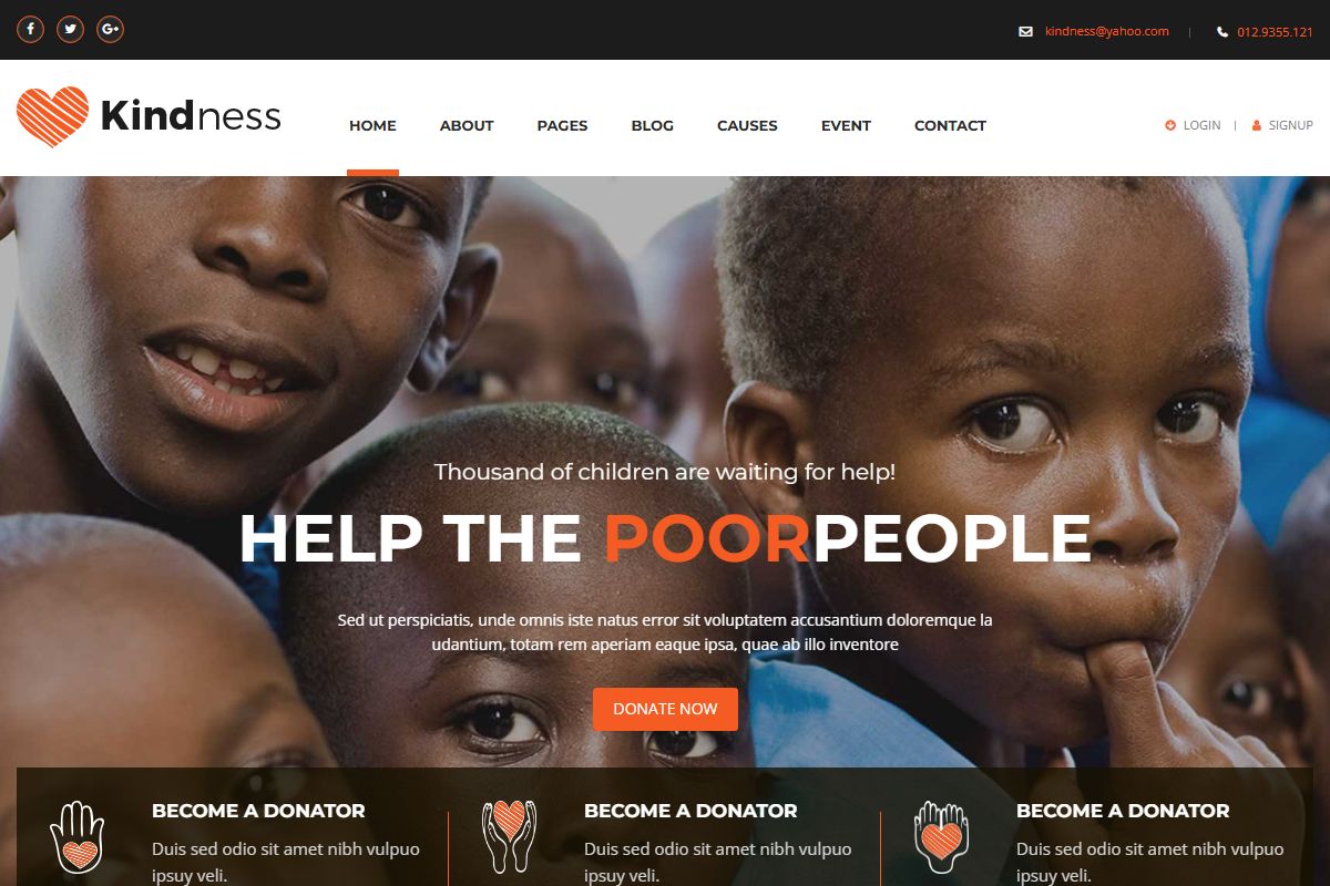 Kindness Responsive Html 5