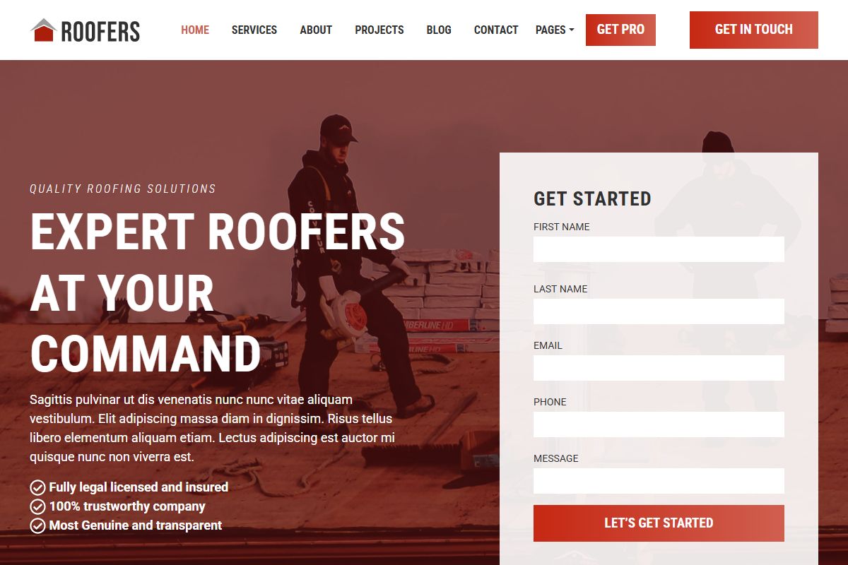 Roofers Roofing Free Bootstrap5