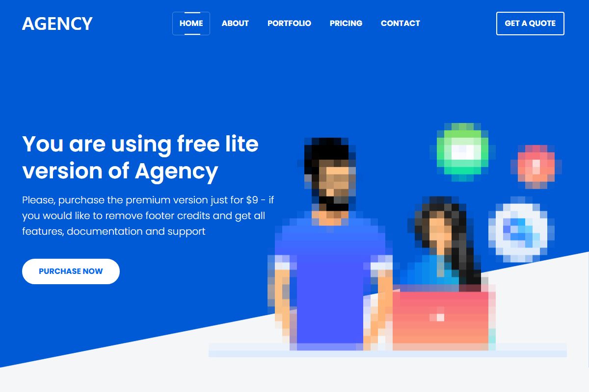 Agency One Page Bootstrap Template