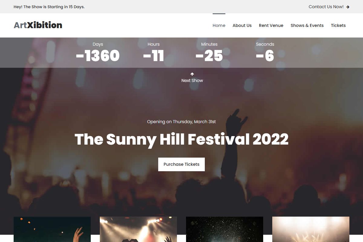 Artxibition Html Event Template