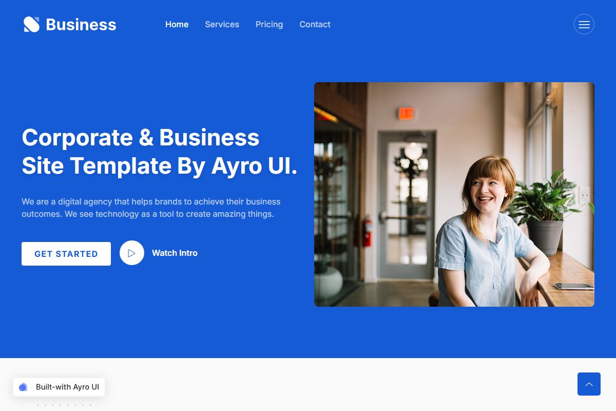 Corporate Business Site Template By Ayro Ui
