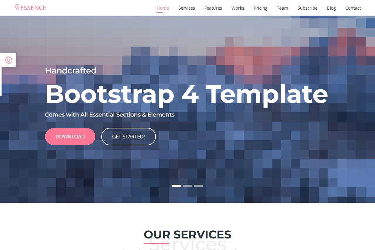 Essence Bootstrap 4 Template
