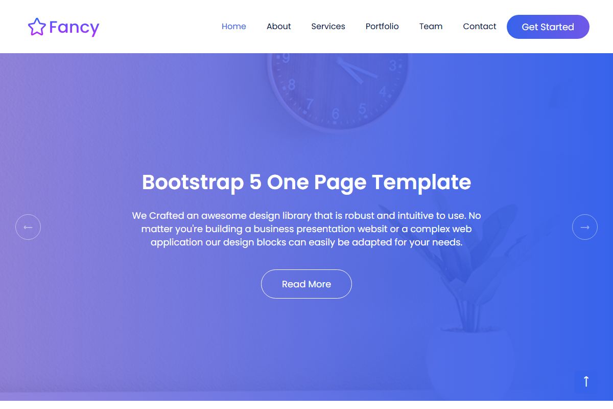 Fancy Bootstrap 5 One