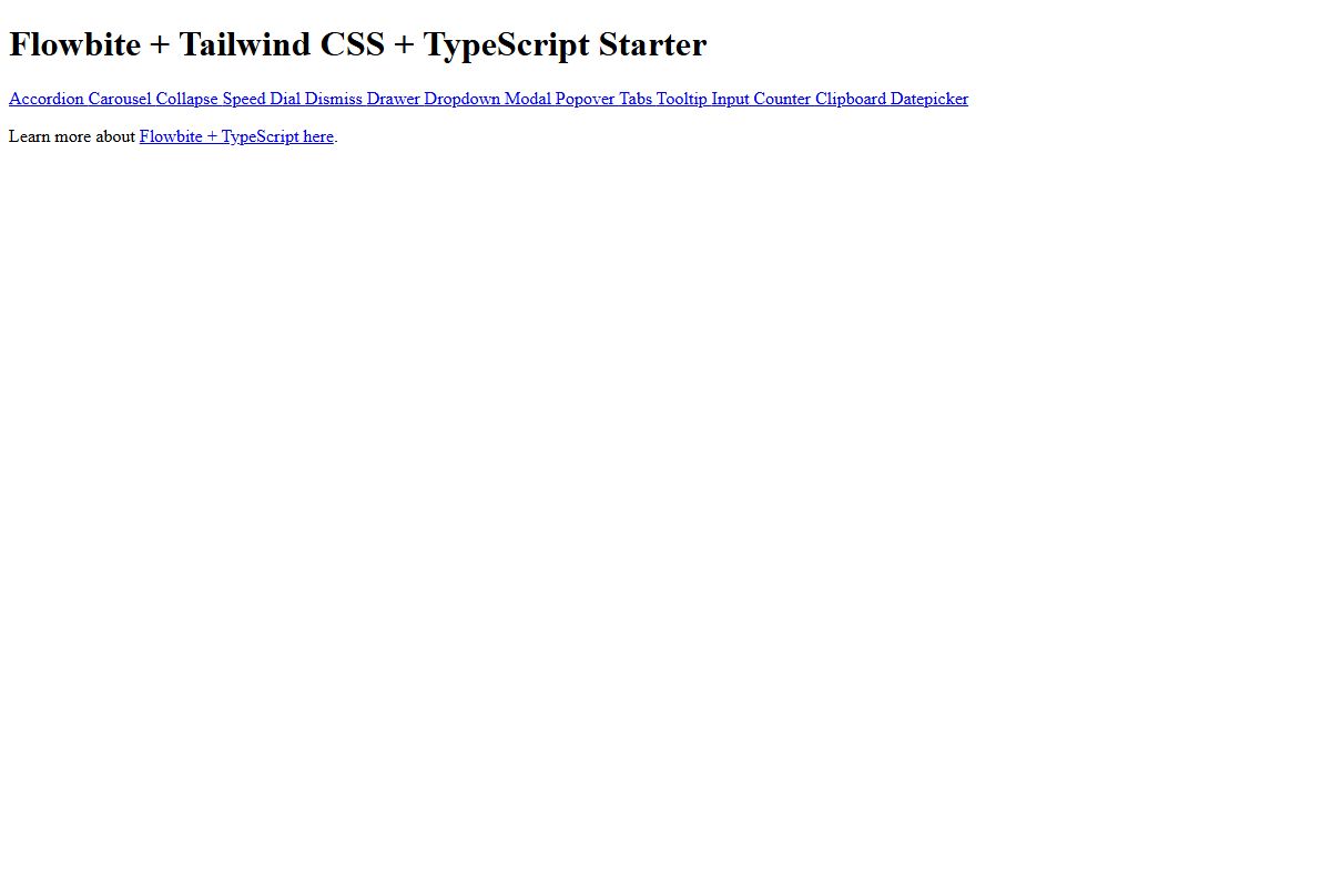 Flowbite Tailwind Css Typescript Starter