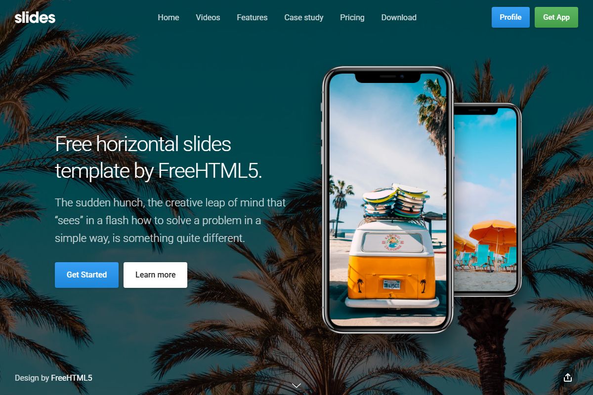 Free Horizontal Slides Template 763