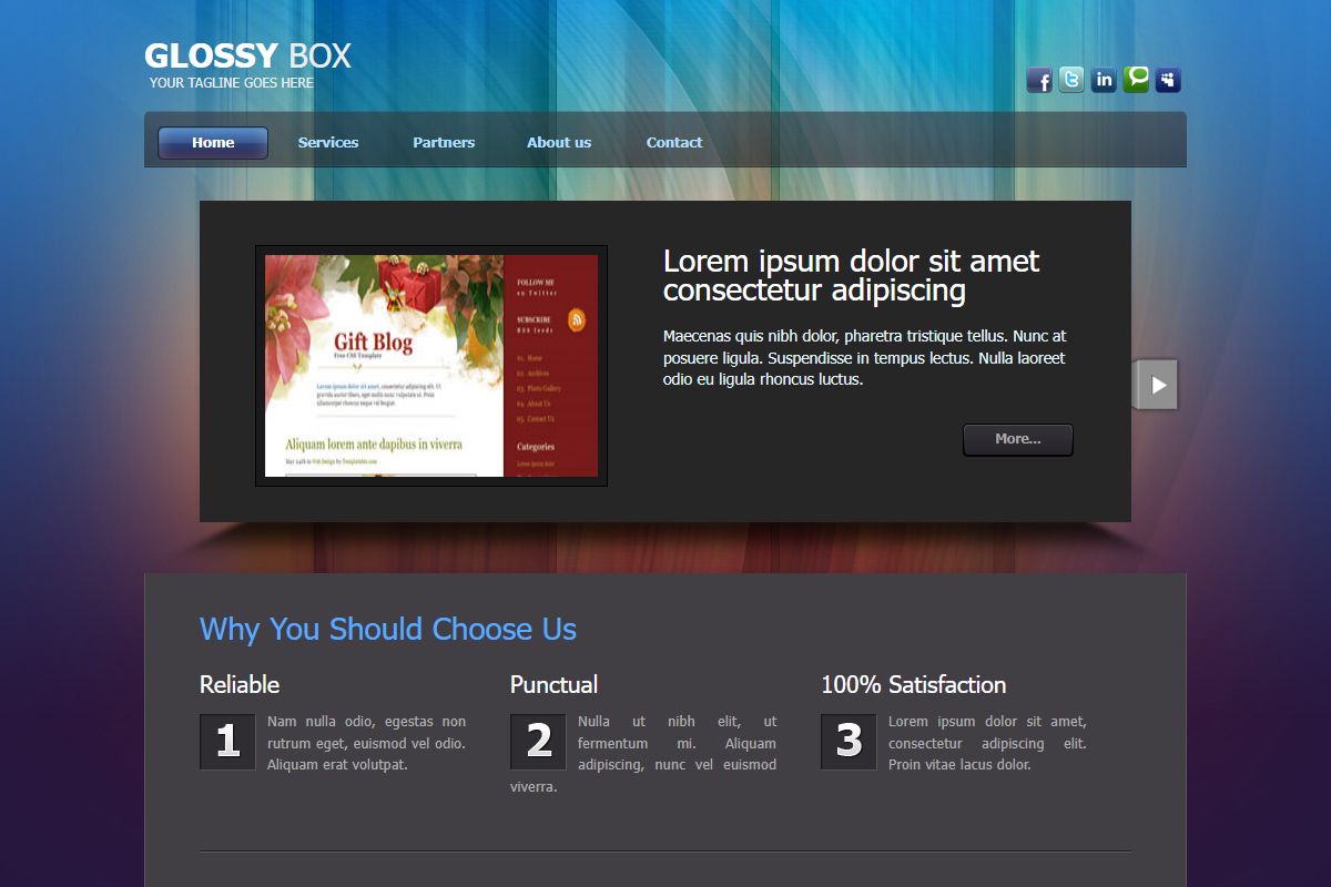 Glossy Boxyour Tagline Goes Here