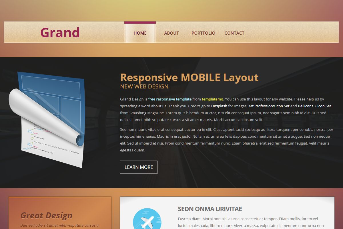 Grand Responsive Template