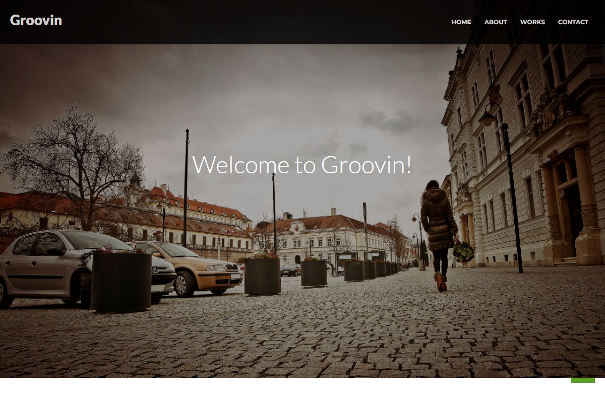 Groovin One Page Bootstrap Template