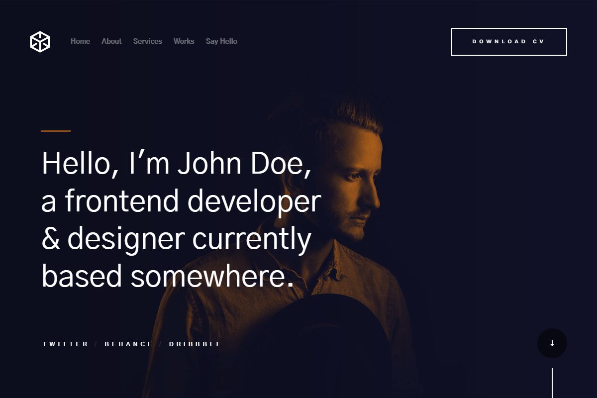 Hello Im John Doe A Frontend Developer Designer Currently Based Somewhere 57