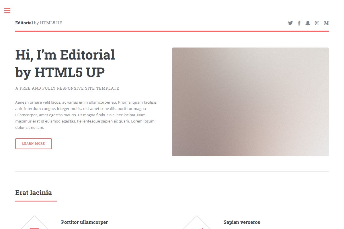 Hi Im Editorial By Html5 Up