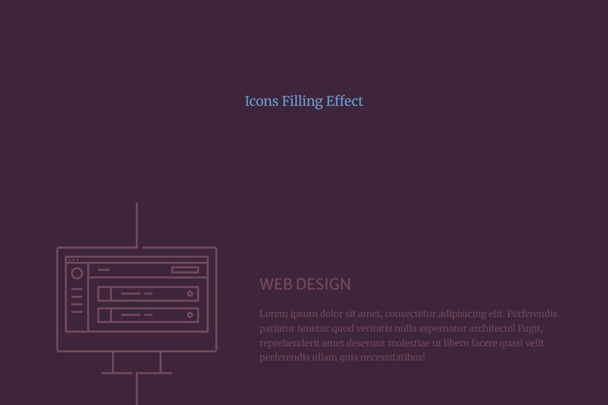 Icons Filling Effect