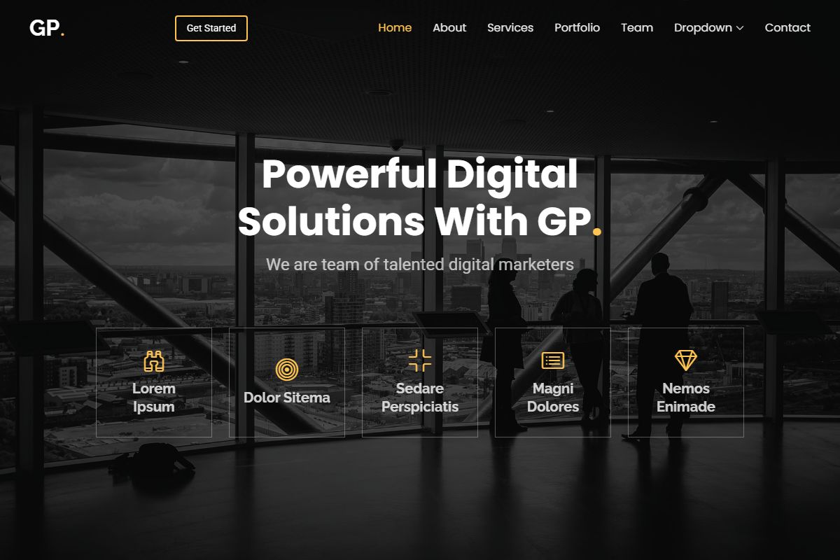 Index Gp Bootstrap Template