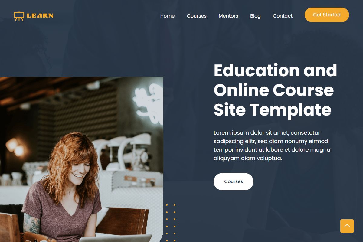 Learn Education Online Course Website Template