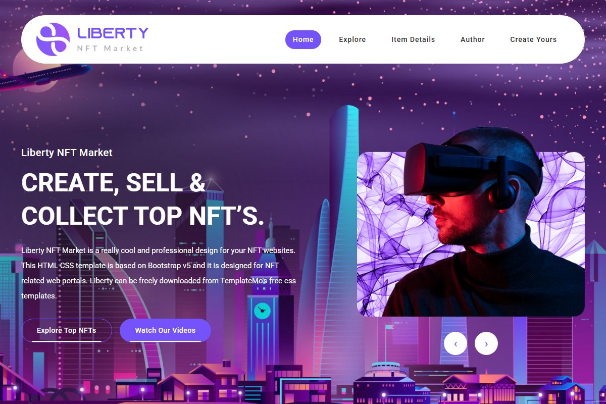 Liberty Nft Marketplace Html Css Template