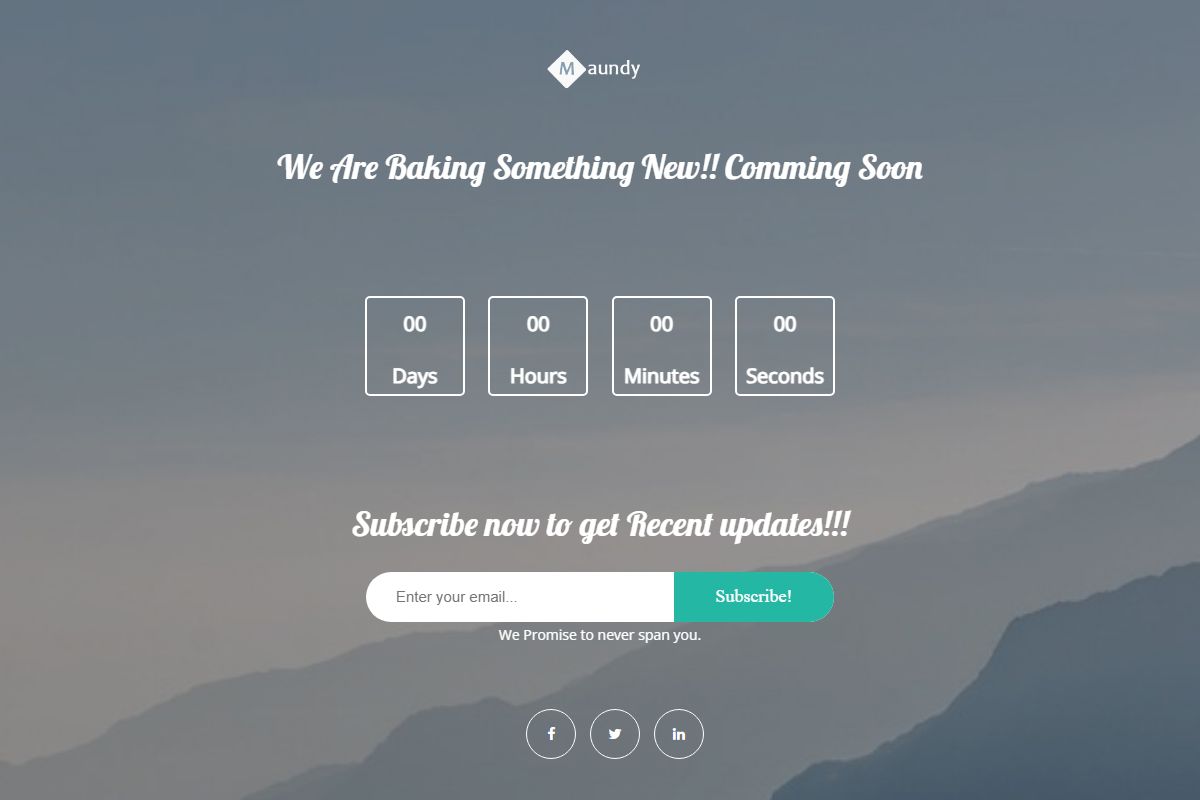 Maundy Comming Soon Page
