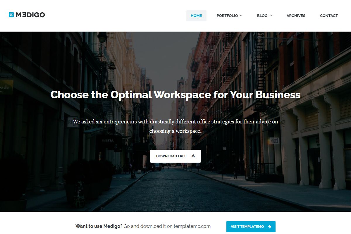 Medigo Blue Free Responsive