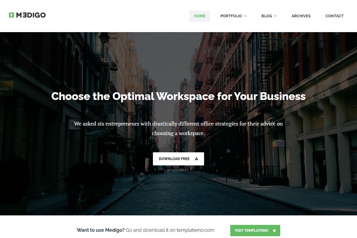 Medigo Green Free Responsive