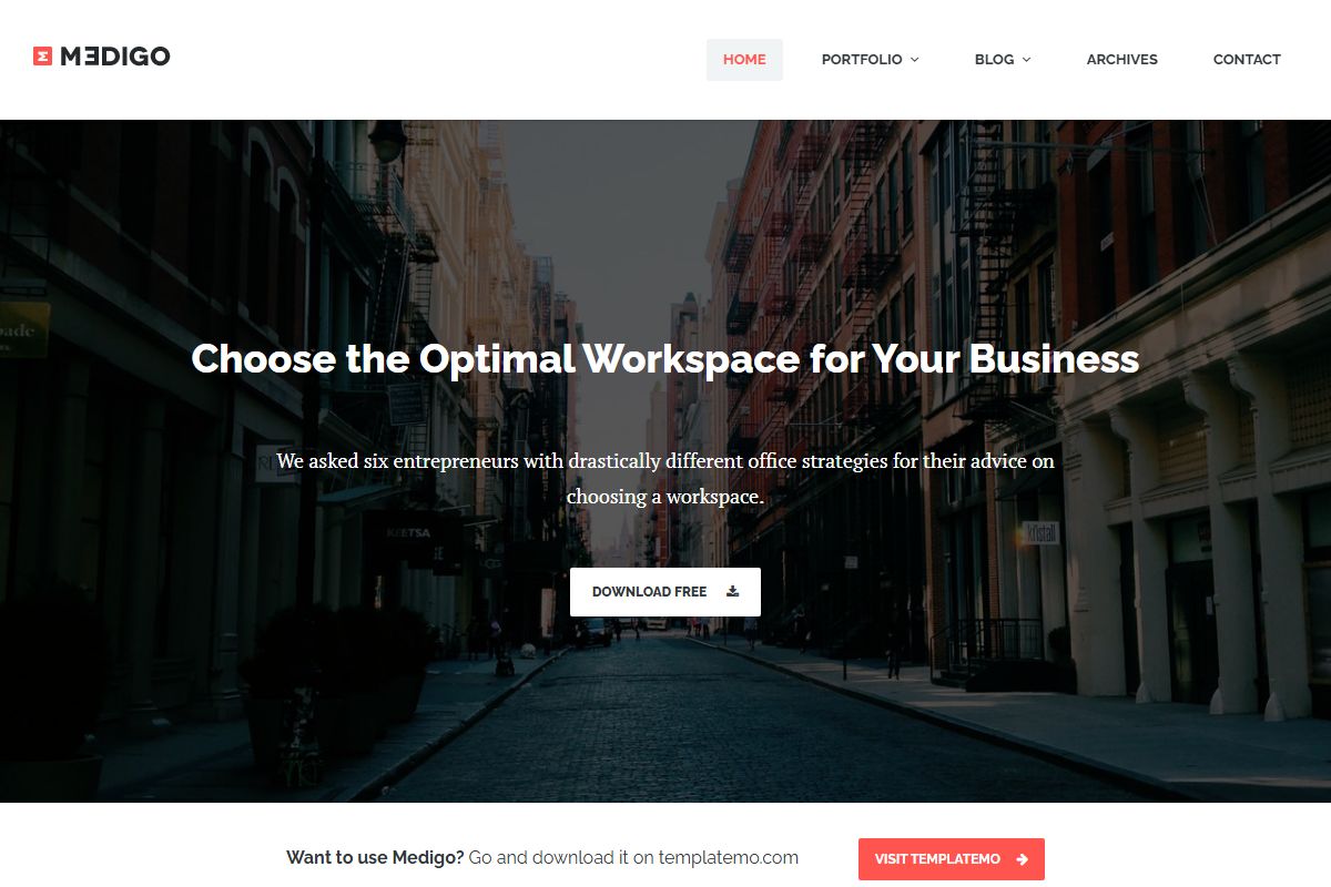 Medigo Red Free Responsive