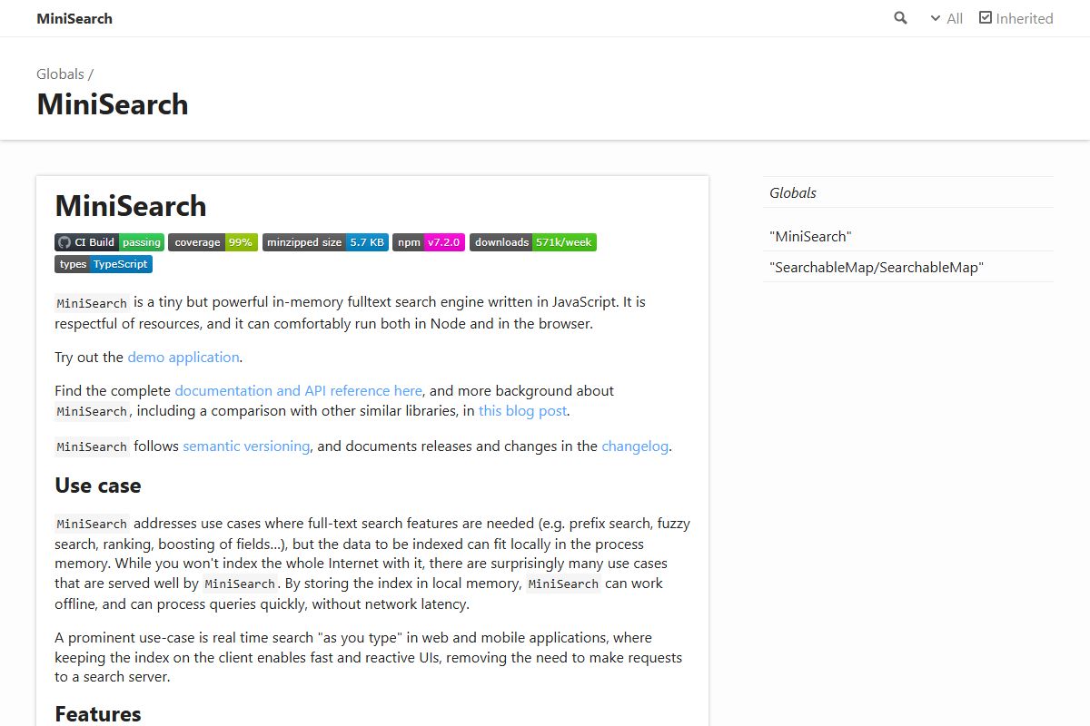 Minisearch