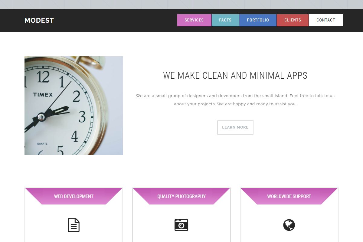 Modest Free Web Template