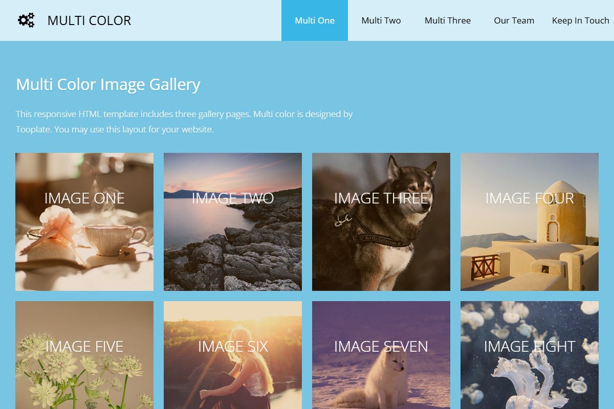 Multi Color Html Template