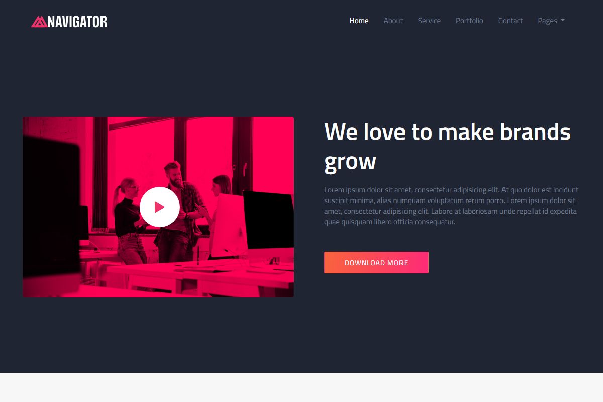 Navigator Responsive Multipurpose Bootstrap
