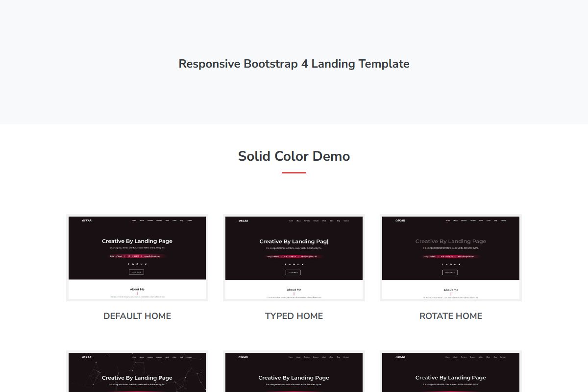Oskar Responsive Bootstrap 4