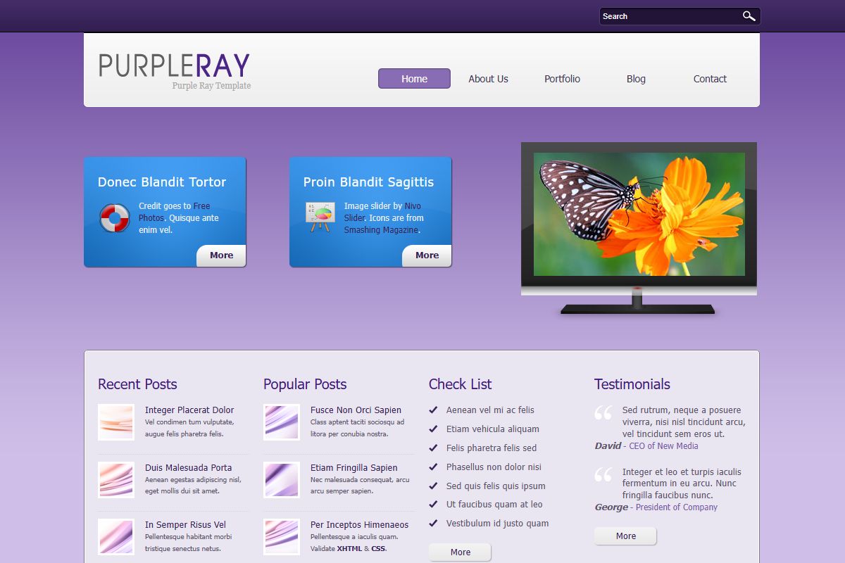 Purple Ray Template