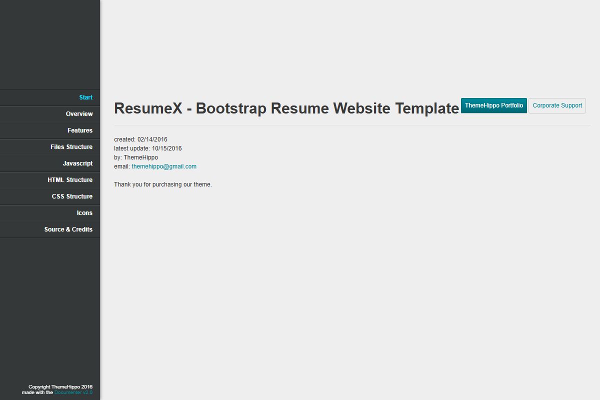 Resumex Bootstrap Resume Website