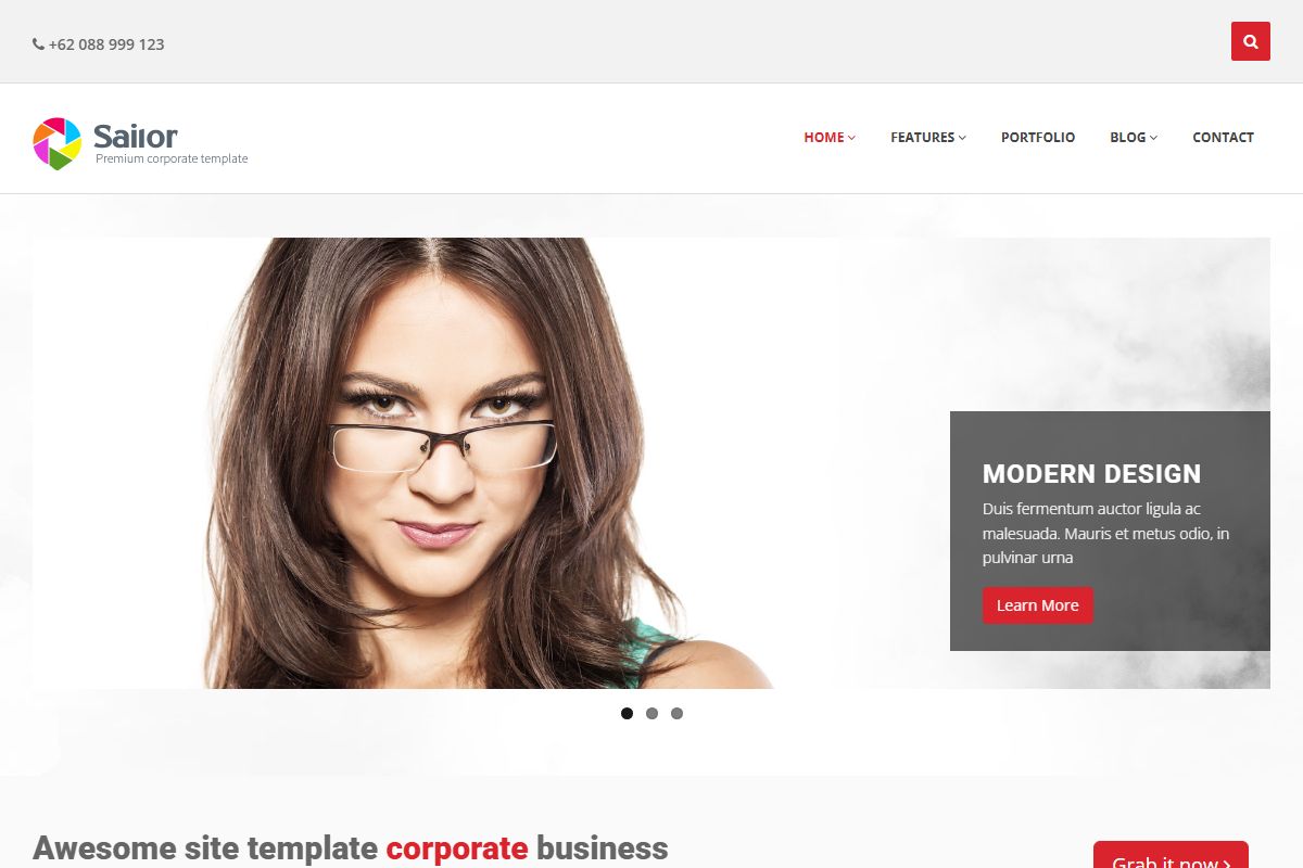 Sailor Bootstrap 3 Corporate Template