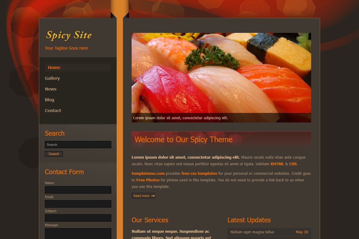 Spicy Templateyour Tagline Goes Here